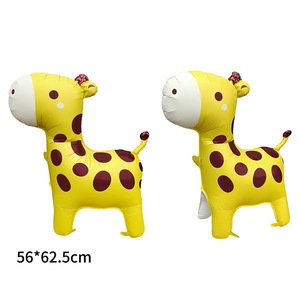 Globos de Aluminio con Forma de Animales de Dibujos Animados: Perro, Dinosaurio, León, Mariposa, Ganso, Jirafa, para Decoración de Fiestas de Cumpleaños, Circo, Juguetes para Niños, Pollo - Product Image 2