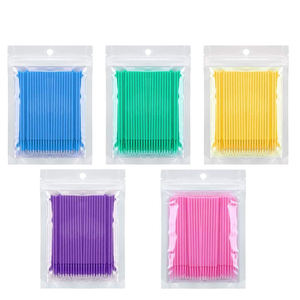 Aplikator Glitter Sekali Pakai <span class=keywords><strong>Mini</strong></span> dengan Perekat, Tongkat Ekstensi Bulu Mata, Sikat Gigi, Tongkat Mikro, Swab Bulu Mata, Mikrobrush - Product Image 2