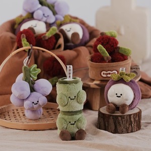 En stock, adorable peluche en forme de fruit, transmettant un message positif, sac à dos de dessin animé, pendentif de clé, cadeau décoratif, jouet en peluche doux - Product Image 1