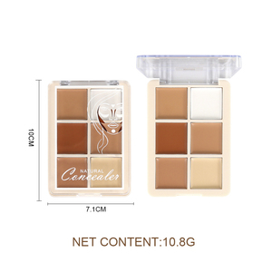 <span class=keywords><strong>Palette</strong></span> de <span class=keywords><strong>correcteur</strong></span> de couleur pour <span class=keywords><strong>maquillage</strong></span> minéral professionnel, crème correctrice, imperméable, longue tenue, 6 teintes, estompable, couvrance totale - Product Image 4