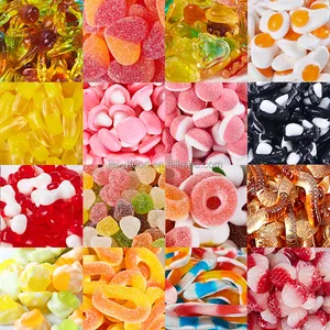 Confectionery supplier Wholesale custom private labels fruit gummy candies gummy worms gummy bear sweets