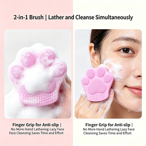 Brosses de bain pour bébé en silicone souple en forme de patte LEDUN en gros, exfoliant visage pour un nettoyage en profondeur et une relaxation optimale - Product Image 4
