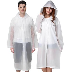 Ponchos de <span class=keywords><strong>pluie</strong></span> d'urgence portables et réutilisables en EVA de haute qualité, imperméables et coupe-vent, pour femmes et hommes, avec capuche et cordon de serrage - Product Image 1