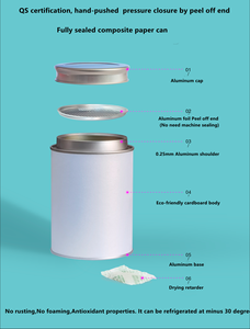 Embalaje de latas de papel de té de grado alimenticio de 68mm, adecuado para té de arroz integral, Matcha, té negro, <span class=keywords><strong>Yerba</strong></span> <span class=keywords><strong>Mate</strong></span>, té verde, etc. - Product Image 6