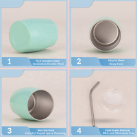 Verres à shot en acier inoxydable personnalisés multicolores, 3 oz, 5 oz, mini gobelet isotherme sous vide, cadeau d'affaires, sublimation, couvercles, pailles