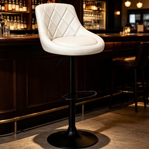 Tabouret de bar moderne et minimaliste, chaise réglable en hauteur, chaise de réception/caisse avec dossier. - Product Image 2