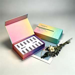 Custom Packaging Box, Magnetic Flip-top Cover <strong>Book</strong>-shaped Box, Freeze-dried Powder <strong>Essential</strong> Oil Beauty Gift <strong>Book</strong> - Product Image 2