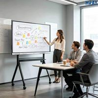 Panel Interactivo Inteligente para Conferencias HRAY de 98 Pulgadas con Pantalla 4K para Reuniones de Video en Oficina, Colaboración Remota, Compatible con OEM y ODM