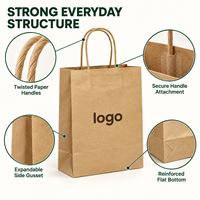 Sacs en papier kraft personnalisés avec poignées torsadées pour les boutiques de vêtements streetwear, les magasins de chaussures et la vente au détail de mode
