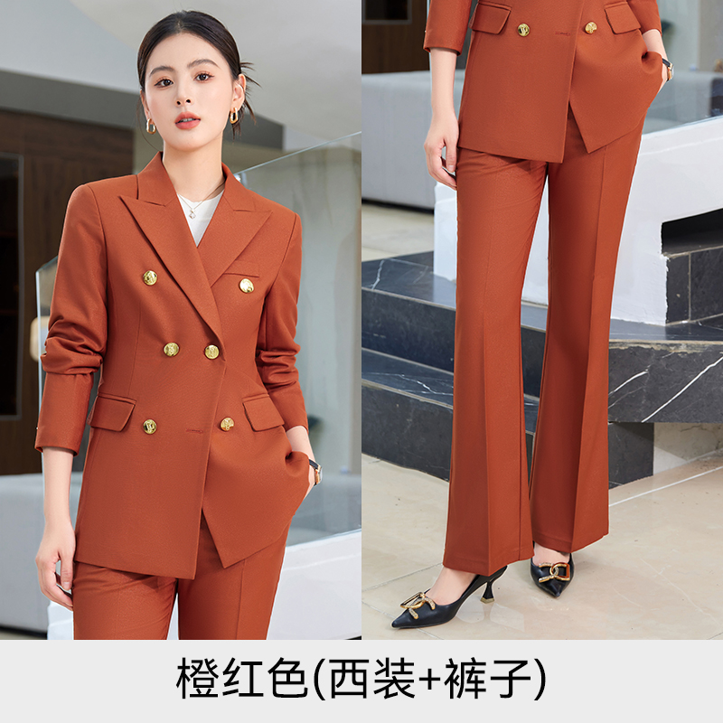 Orange red suit+pants