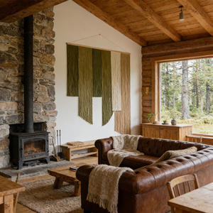 Décoration murale en macramé tissé avec franges ombrées pour hall de complexe hôtelier tropical, pour intérieurs côtiers modernes et luxueux - Product Image 4