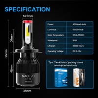 Nailnao — ampoules de voiture 80W 10000lm, phares de voiture Super brillants K1, feu Focos Canbus, Turbos H11 H7 Led H4
