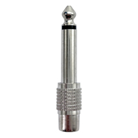 Adaptateur audio de haute qualité en cuivre RCA femelle vers 6,35 mm (1/4 pouce) mâle, convertisseur de signal audio HiFi