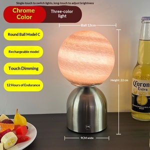 <span class=keywords><strong>Lampe</strong></span> de table rechargeable au design nordique avec lumière d'ambiance ciel étoilé pour restaurants et cafés en extérieur, abat-jour transparent, veilleuse - Product Image 6