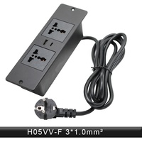Prise de courant de meubles de table encastrée encastrée avec prise de courant universelle 2AC PD20W USB-C