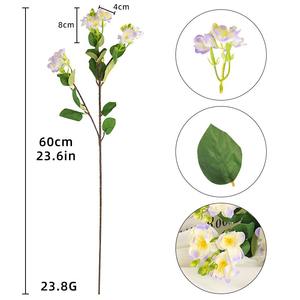 Lumière à tige unique de luxe <span class=keywords><strong>faux</strong></span> <span class=keywords><strong>jasmin</strong></span> tissu de soie artificielle en forme de boule maison intérieur paysage plantes décoratives pour l'extérieur - Product Image 6