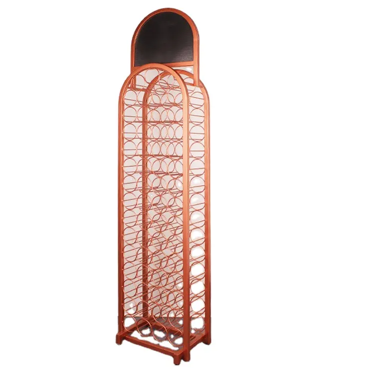 New Design Store Red Wine Glasses Bottle Storage Rack Holder Double Sided Beverage Champagne Display Stand