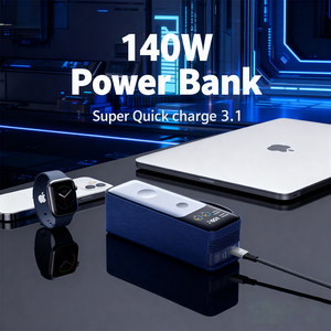 แบตสำรองพก<span class=keywords><strong>พา</strong></span> 140W 100Wh 27000mAh พร้อมหน้าจอแสดงผลดิจิตอล ช่องเสียบ Type-C 2 ช่อง ไฟ LED ชาร์จเร็<span class=keywords><strong>ว</strong></span> - Product Image 4