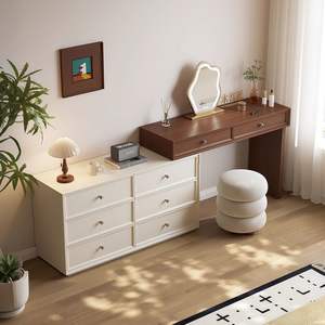<span class=keywords><strong>Commode</strong></span> en noyer style médiéval crème, petite <span class=keywords><strong>chambre</strong></span> à coucher, <span class=keywords><strong>commode</strong></span> tout-en-un - Product Image 4