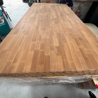 Planche en bois de caoutchouc de qualité supérieure AA, collée sur le côté, pour plan de travail de cuisine, certifiée FSC, séchée au four, durable