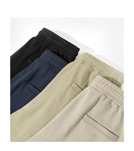Joggers de calle de peso pesado en color sólido Felpa suelta y casual Terry 85% algodón, 15% poliéster 380gsm pantalones de chándal para hombres. - Product Image 6