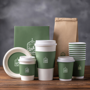 AT PACK Brand Disposable <strong>Cake</strong> Box And Takeaway Supplies Coffee Packaging Paper Cups Lids Bags With <strong>Custom</strong> Merchandise - Product Image 6