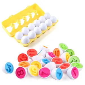 Farbform Nummer Matching Egg Set Vorschul spielzeug Pädagogische Farb-und Nummern erkennungs fähigkeiten Lernspiel zeug Sortier puzzle