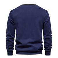 Chemise habillée à manches longues pour homme – Bleu marine, jaune, bleu, noir, marron, kaki, gris, rouge – Motif uni – Pull d'automne – Tailles S, M, X, XXL