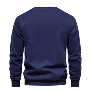 Men's Long Sleeves Dress Shirt Navy Yellow Blue Black Brown Khaki Gray Red-Solid Pattern-Autumn Sweater <strong>Clothes</strong> Sizes S <strong>M</strong> X XXL - Product Image 5