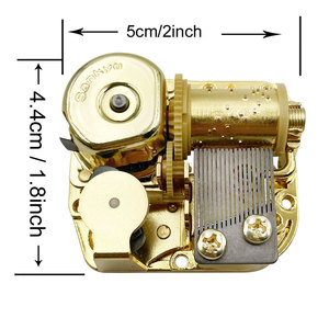 Mouvements de boîte à musique à 18 notes Sankyo Gold, mouvement musical rotatif à remonter (Votre Nom), plusieurs mélodies au choix - Product Image 6