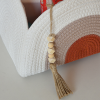 Panier de rangement portable en coton personnalisé avec nom pour maman, idéal pour les voyages en voiture et les accessoires de bébé