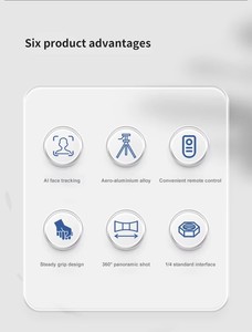 Trépied portable intelligent Q13 2026 avec suivi facial IA, perche à <span class=keywords><strong>selfie</strong></span> avec télécommande et lampes d'appoint - Product Image 4