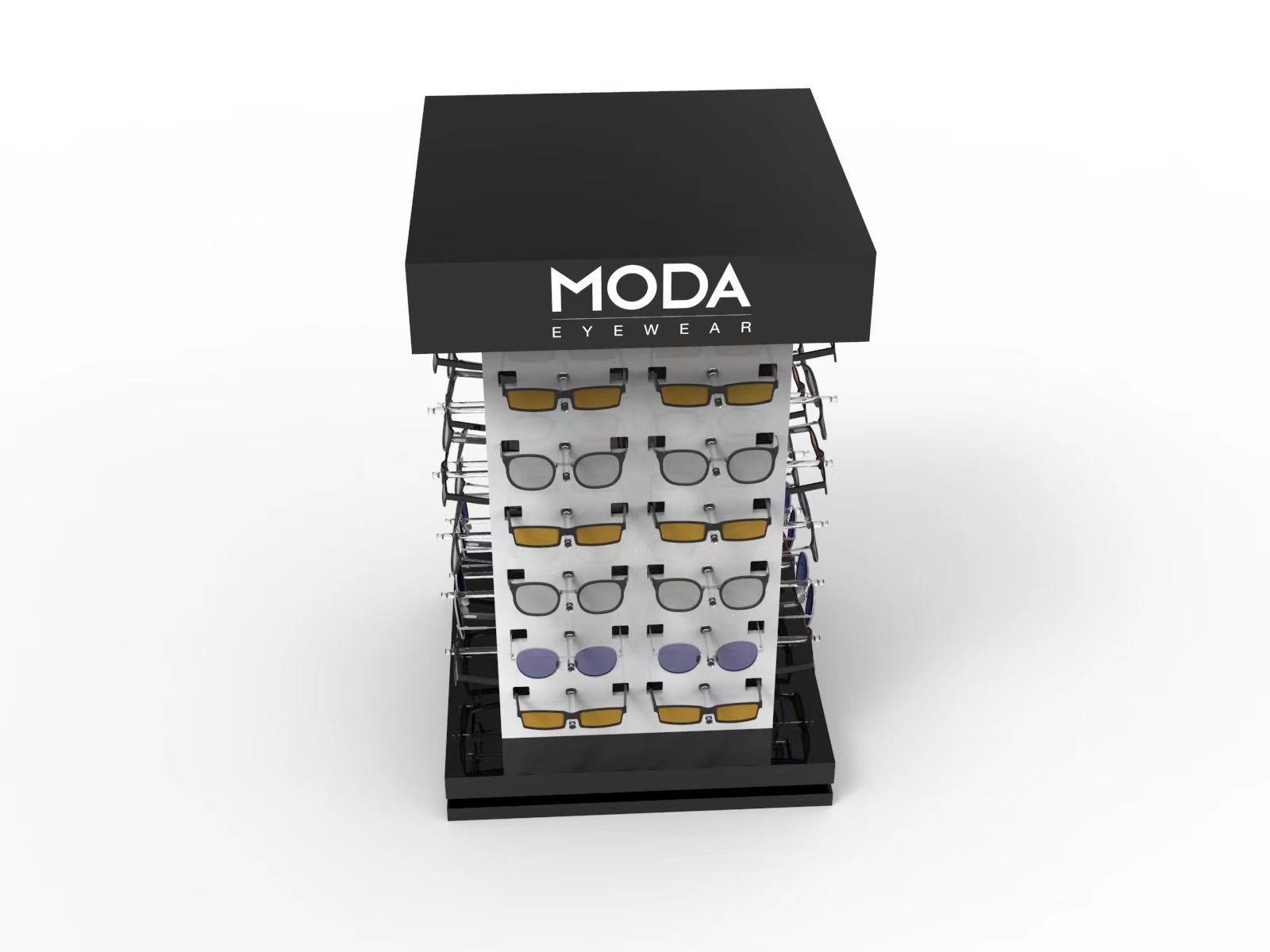 Rotating Four-sided Custom Glasses Sunglasses Desktop Display Stand Counter-top Jewelry Display Stand for Retail Shop Market — view 4