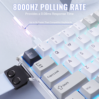 Tastiera da Gaming ATTACK SHARK X68MAX HE in Alluminio, 60% Cablata, Switch Magnetici 8KHz, 68 Tasti, Bassa Latenza, RGB per E-Sports FPS