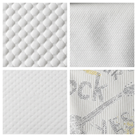 Tissu de rebord de matelas pas cher, stock de fin de série, tissu jacquard tricoté pour matelas et oreillers d'hôtel