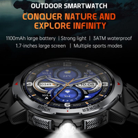 Montre connectée AMOLED KT88 en promotion, boîtier en alliage, appels Bluetooth, notifications de messages, lampe de poche intégrée