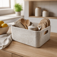 Panier de rangement rectangulaire en feutre pour accessoires d'atelier d'artisanat, organisateur multifonctionnel, vente en gros, écologique, OEM ODM