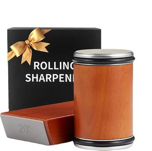 Kit d'affûtage manuel en bois de haute qualité pour couteaux, affûteur à rouleaux en acier pour couteaux de cuisine - Product Image 1