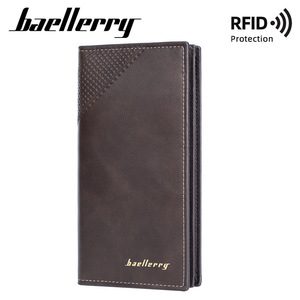 Baellerry Men's Long <b>Wallet</b> Multi-Card Zippered <b>RFID</b> Protection Business Bi-Fold <b>Wallet</b> Solid Color Everyday Use - Product Image 5
