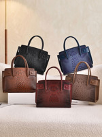 Sac fourre-tout de luxe en similicuir croco pour femme, grande capacité, sac à main de travail, compatible iPad 9,7 pouces, sac à bandoulière en cuir PU avec fermeture éclair