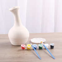 Vases en céramique blancs vierges en gros pour bricolage, modèle de poterie pour la maternelle, artisanat, coloration, fabrication de décorations en céramique