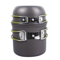 Batterie de cuisine de camping Ensemble de casseroles et de poêles de camping compact et léger, ensemble de cuisine de camping pour l'extérieur