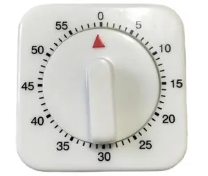 Heißer Küchen-Timer Countdown Alarm Erinnerungsfunktion 60 Minuten heiß weiß quadratischer mechanischer Timer für die Küche