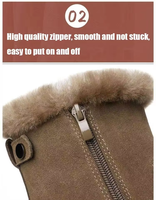 YL-1298 Vente en gros de bottes d'hiver pour femmes, chaussures chaudes imperméables de style marron mi-mollet