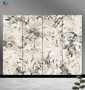 Carrelage en pierre frittée à motif marbre noir poli 1000x3000mm antidérapant résistant aux acides pour usage intérieur/extérieur salle de bain - Product Image 1