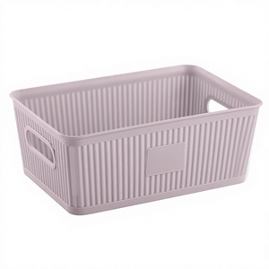 Cestas de Almacenamiento de Plástico con Asas, Organizador Rectangular Multiusos - Product Image 1