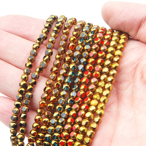 Bordas banhadas a ouro 4.5mm Colorido Cristal Vidro Spacer Beads Ideal para DIY Colar & Pulseira Fazendo - Product Image 2