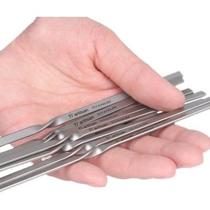 Brochettes en titane pur Titanium Artisan pour barbecue, <span class=keywords><strong>kebab</strong></span>, camping en plein air, modèle T55 - Product Image 4