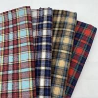 Fils tissés 100% coton, lot de 10 mètres de fil teint, brosse double face, vente en gros, tissu vichy, avec flanelle, importé de la chine