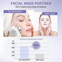 Appareil de beauté facial à micro-courant, 2 couleurs, écran LCD, masseur facial, appareil de luminothérapie rouge pour le visage avec chaleur